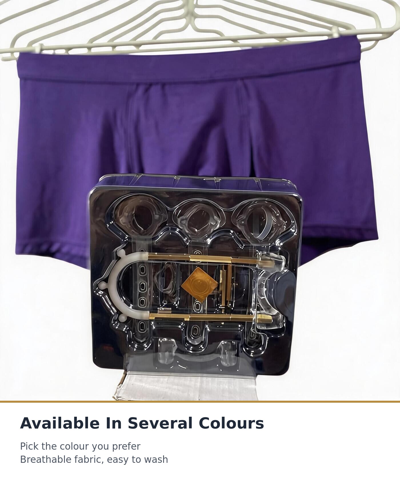 Men's Wearable Training Shorts with Adjustable Support Frame - Comfortable Stretch Fitness Underwear for Daily Home Practice, 4 Colours, Sizes L-3XL - Image 4